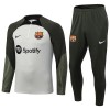 FC Barcelone Quarter Zip Gray Version Ensemble Sweat d'Entraînement 2023-24 Pour Homme